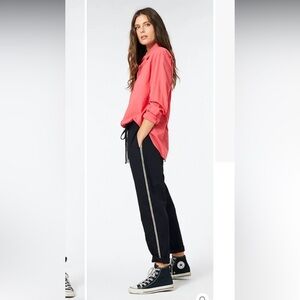 Nwot XIRENA Rex pant in black with stripe boho contemporary designer summer